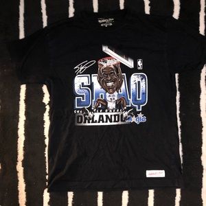 Shaquille O’Neal caricature 90s styleMitchell&ness